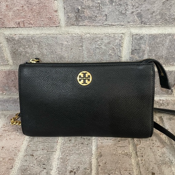 Tory Burch Handbags - Tory Burch Black Crossbody Bag with Gold Logo